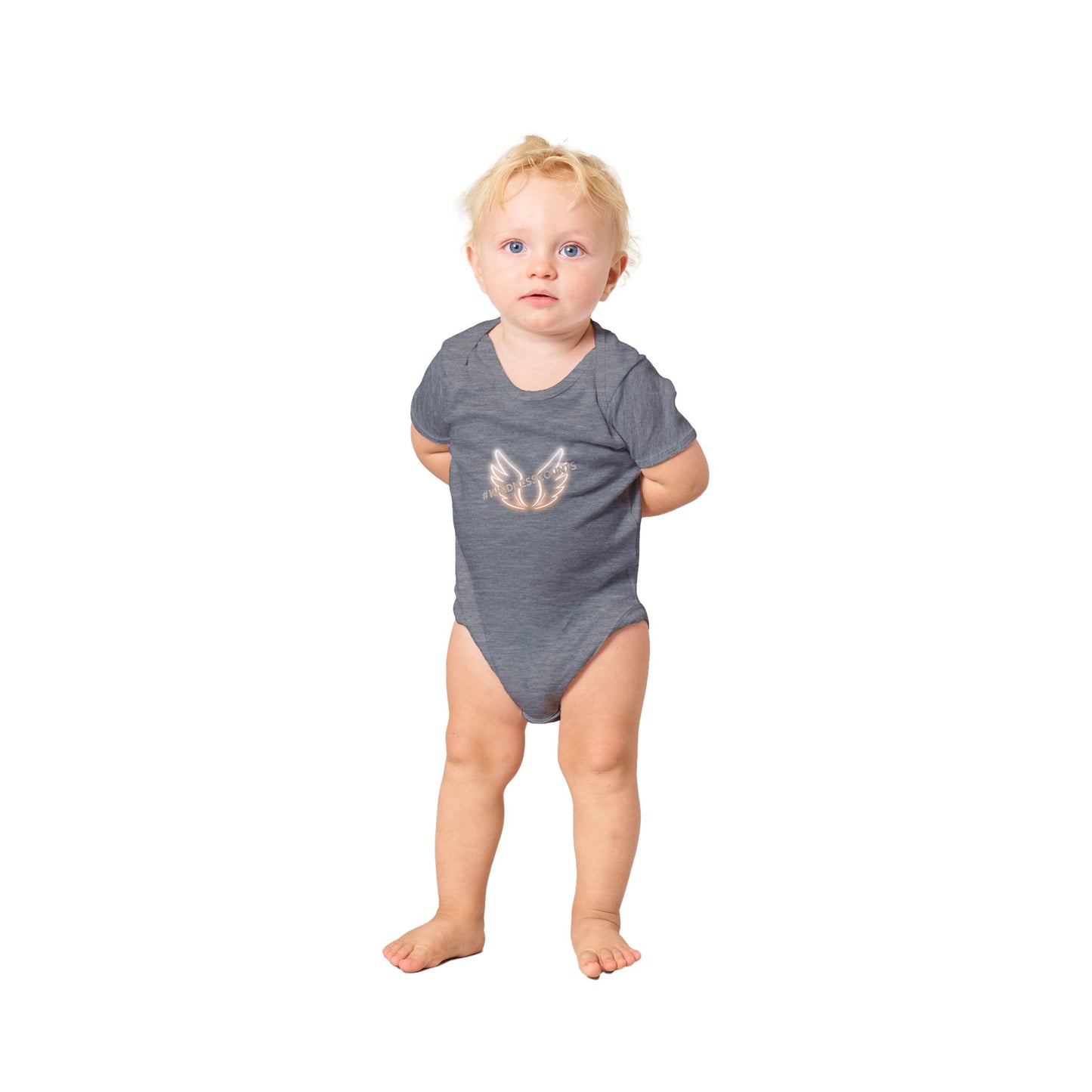 Angel Wings Classic Baby Short Sleeve Bodysuit