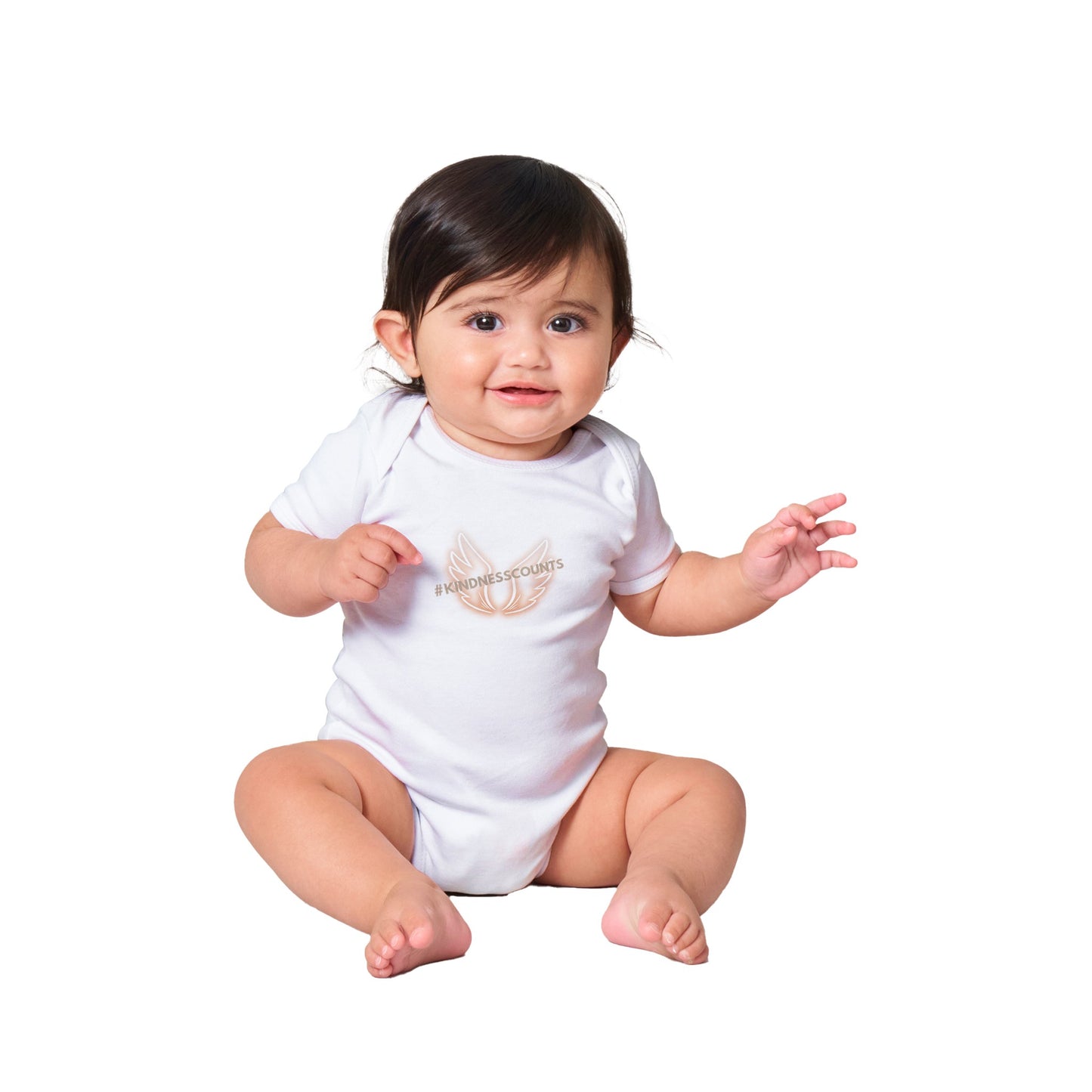 Angel Wings Classic Baby Short Sleeve Bodysuit