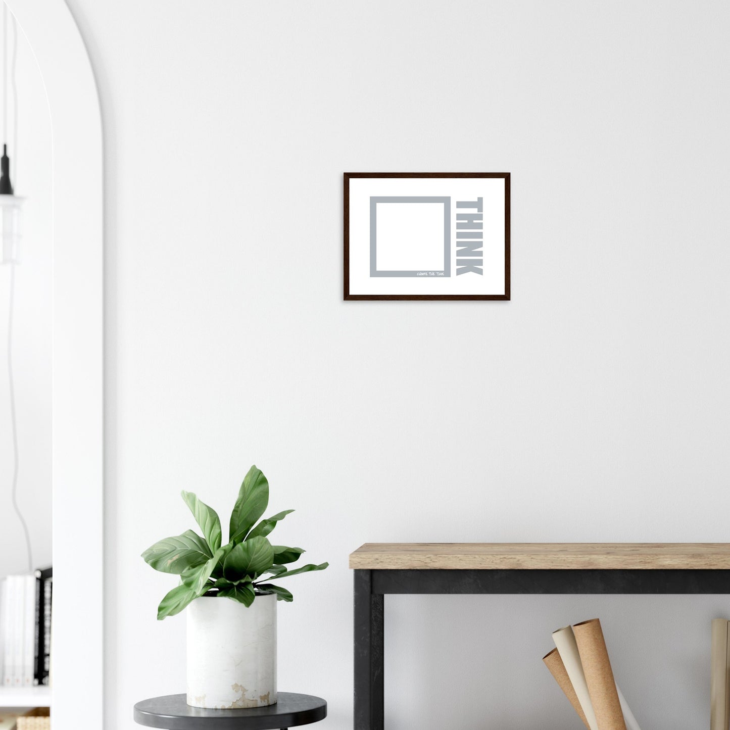 Think Premium Matte Paper Wooden Framed Poster