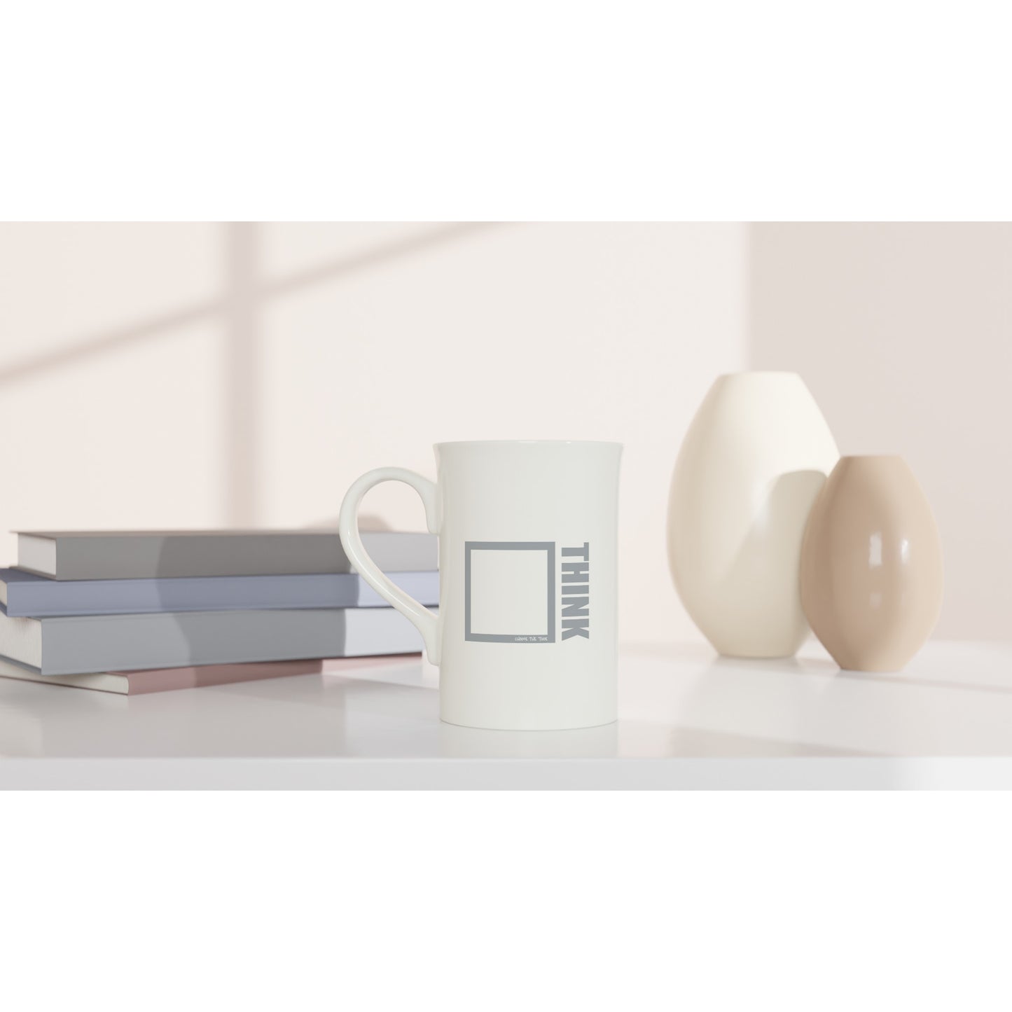 Think White 10oz Porcelain Slim Mug
