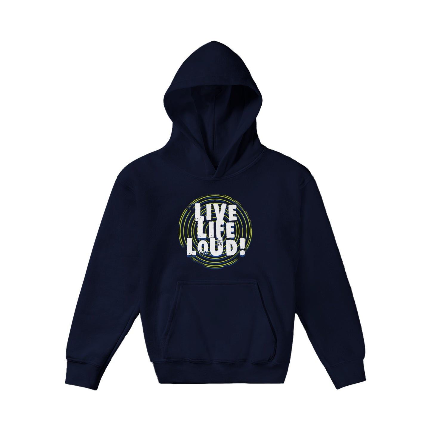 Live Life Loud Green Classic Kids Pullover Hoodie