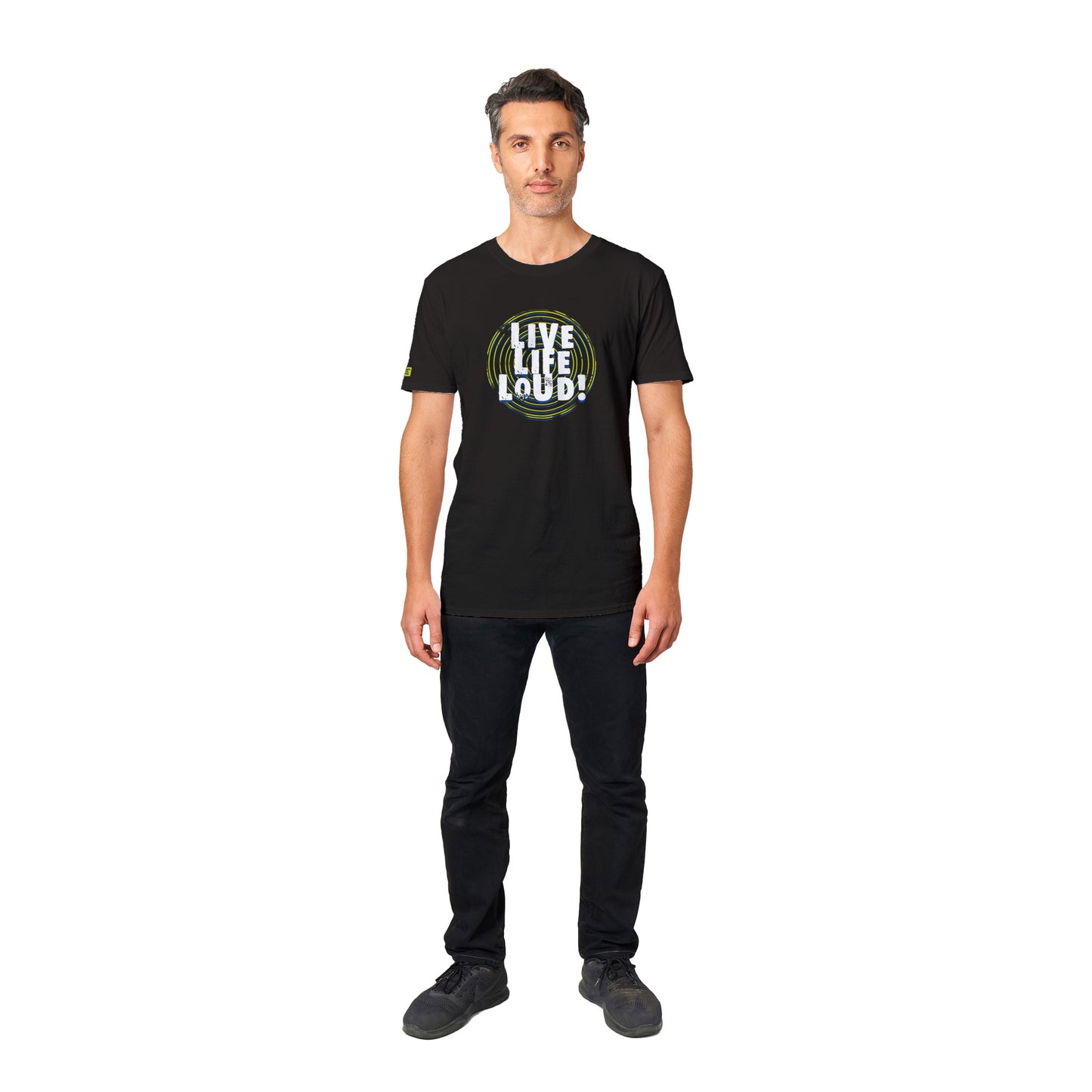 Live Life Loud Green Classic Unisex Crewneck T-shirt