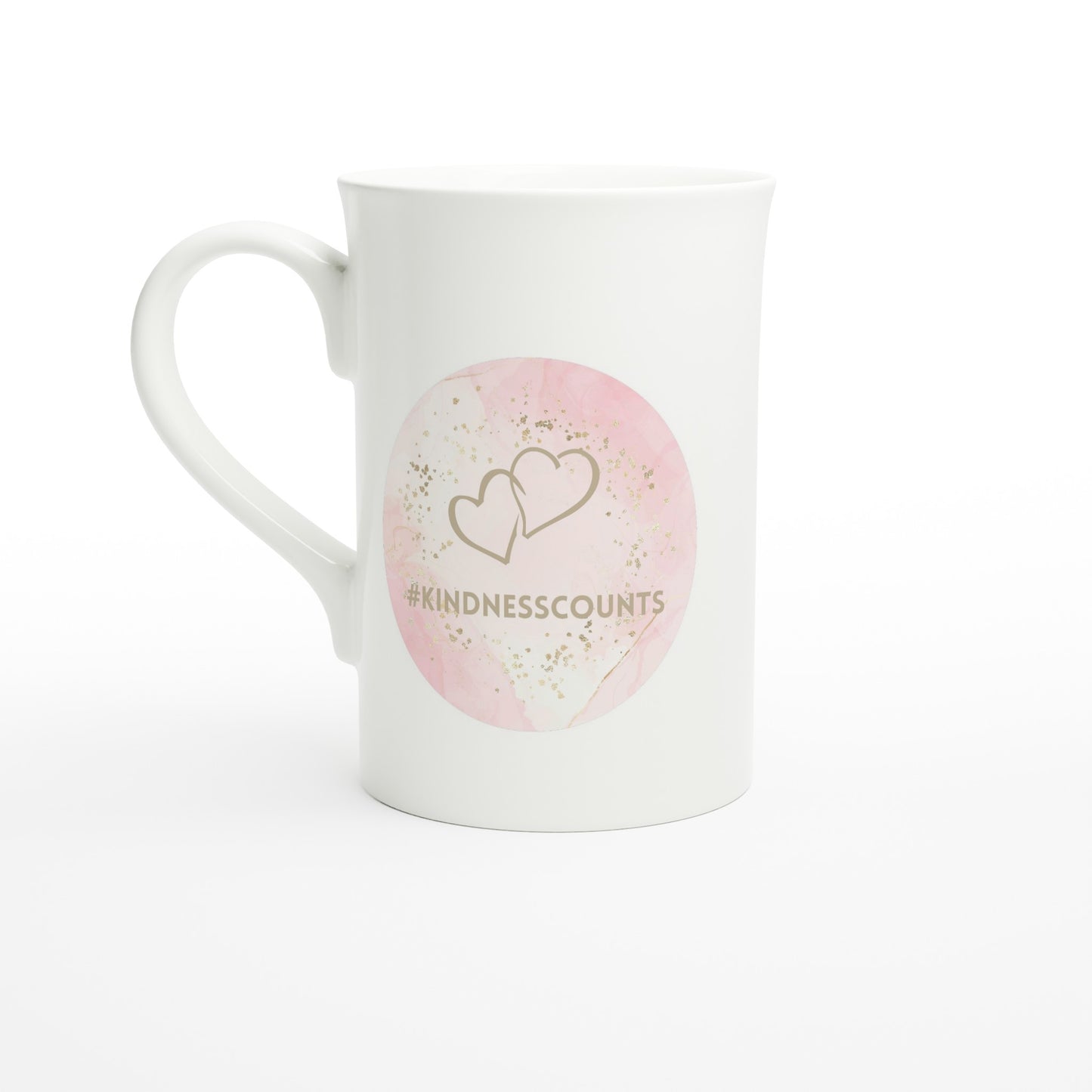 Kindness Counts White 10oz Porcelain Slim Mug