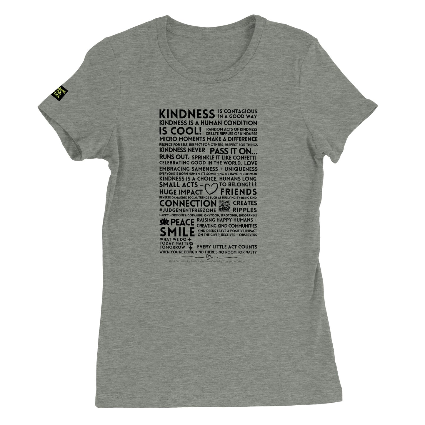 Kindness Creed Premium Womens Crewneck T-shirt