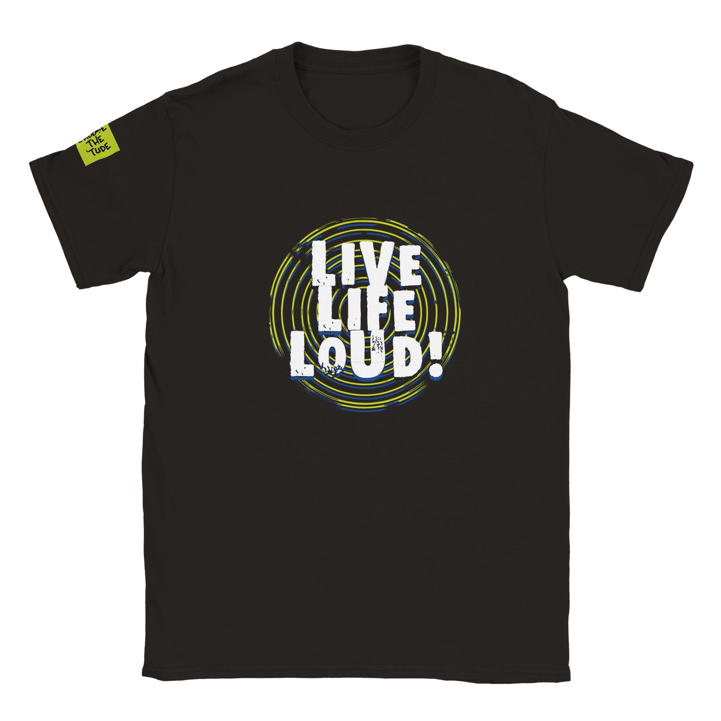 Live Life Loud Green Classic Kids Crewneck T-shirt