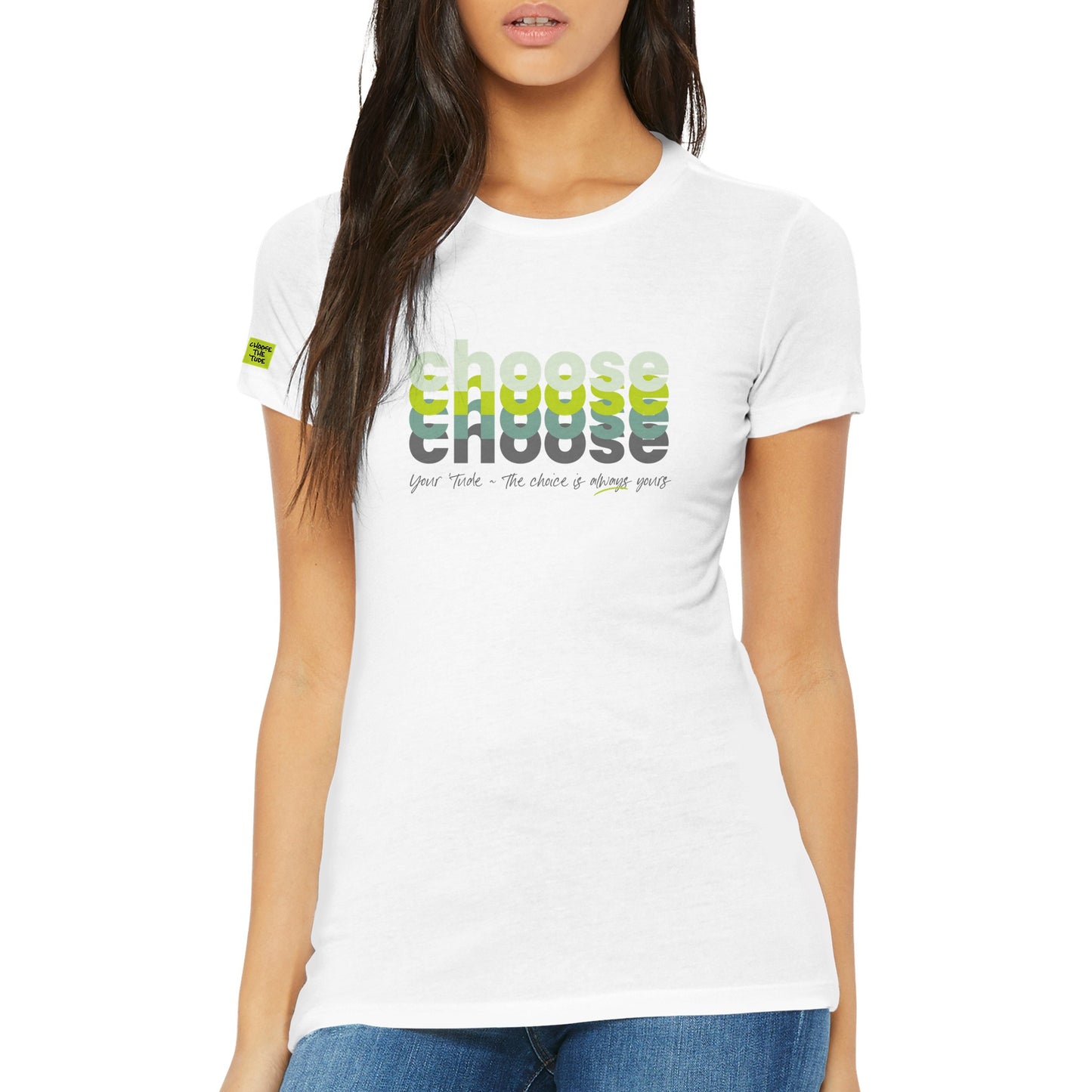 Choose Green Premium Womens Crewneck T-shirt
