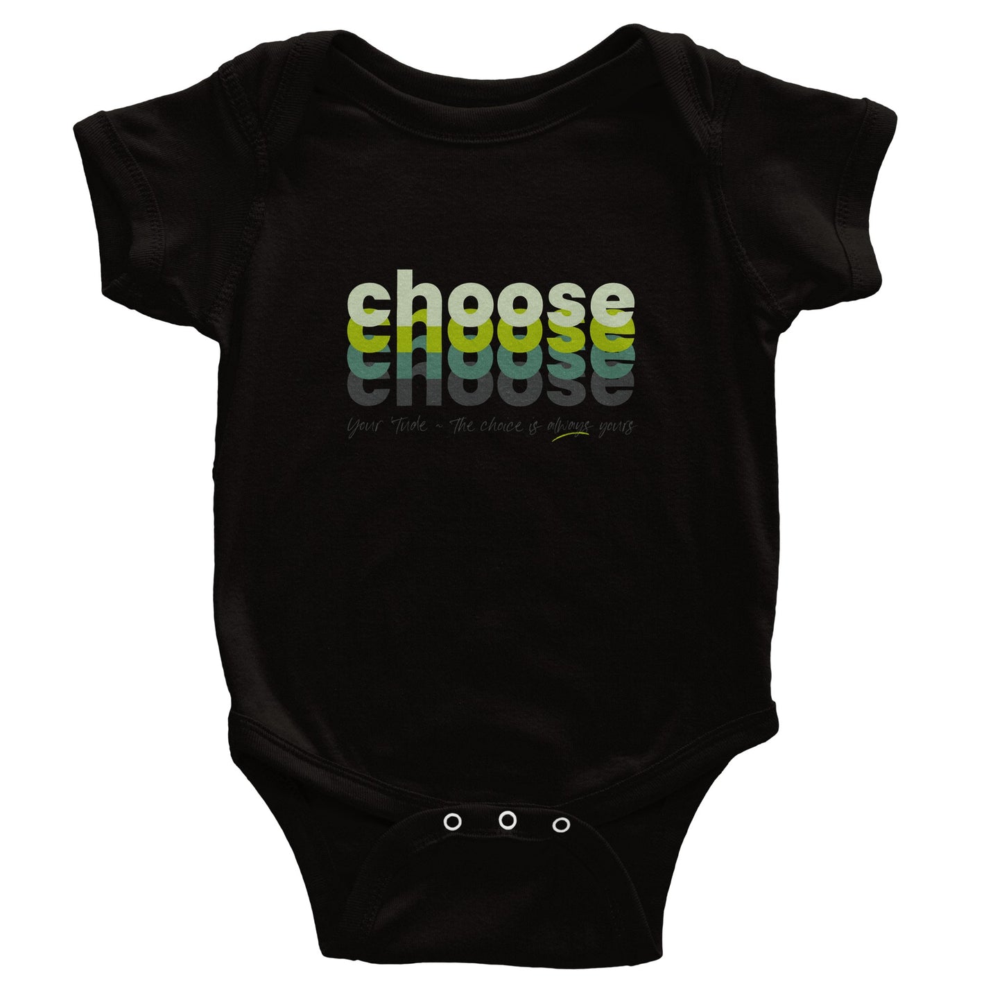 Choose Green Classic Baby Short Sleeve Bodysuit