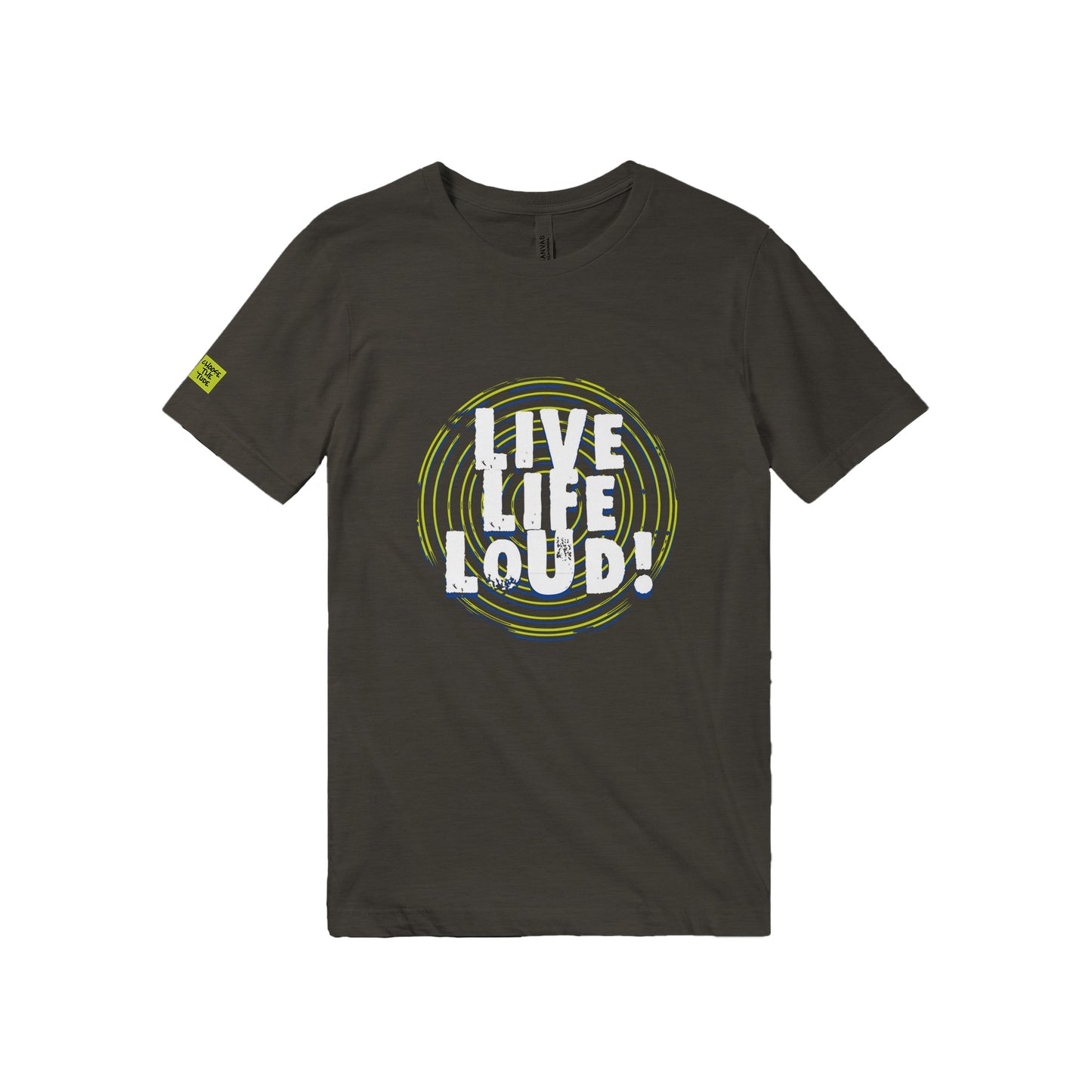 Live Life Loud Green Triblend Unisex Crewneck T-shirt