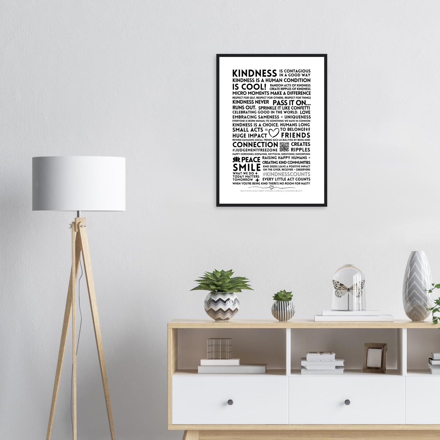 Kindness Creed Premium Matte Paper Wooden Framed Poster