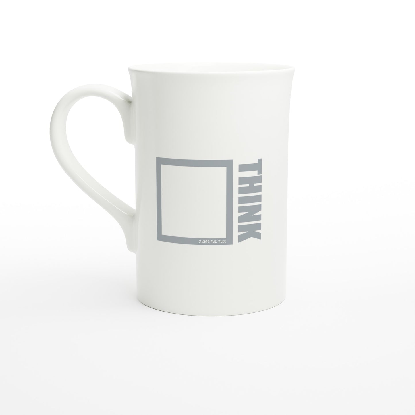 Think White 10oz Porcelain Slim Mug