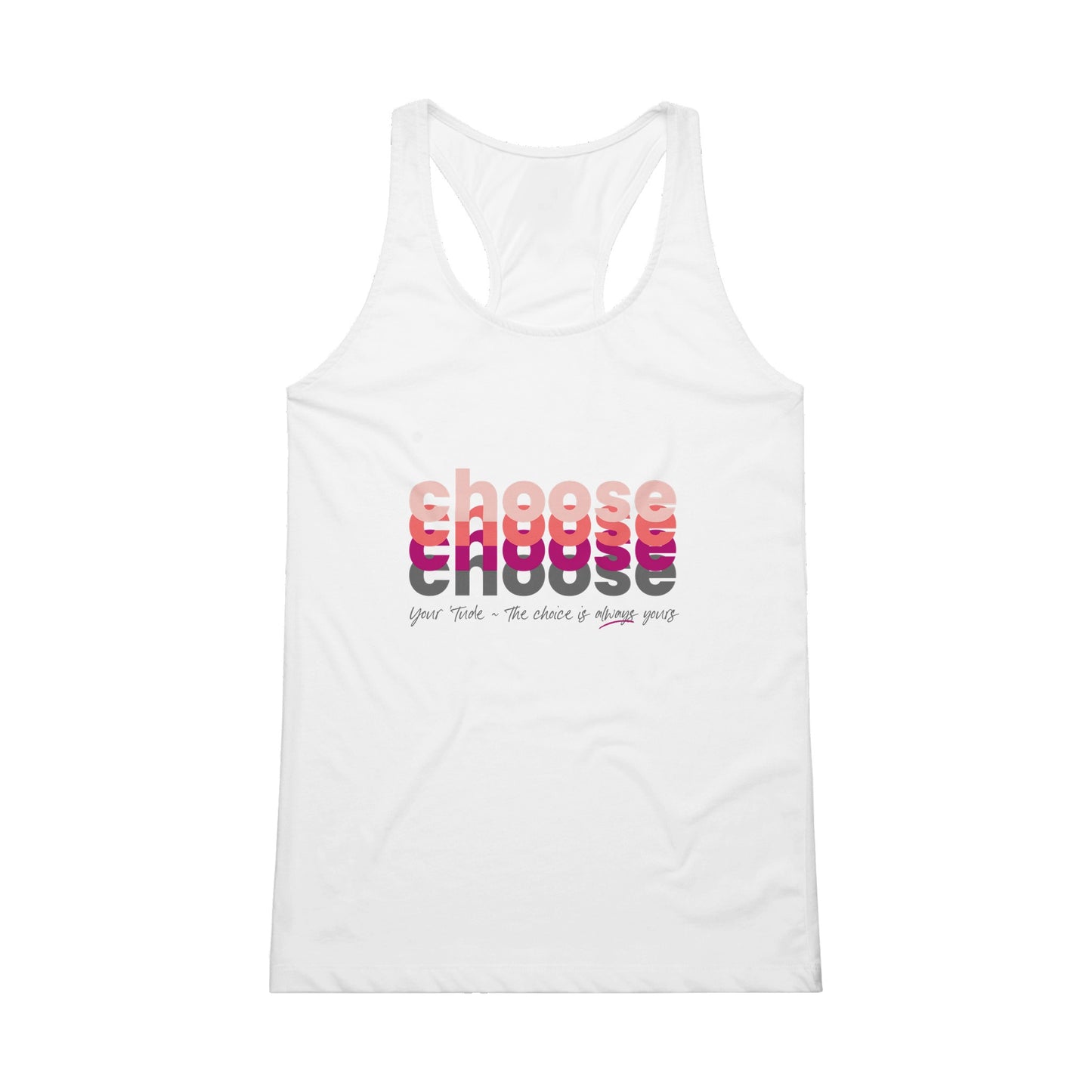 Choose Pink Performance Womens Tank Top