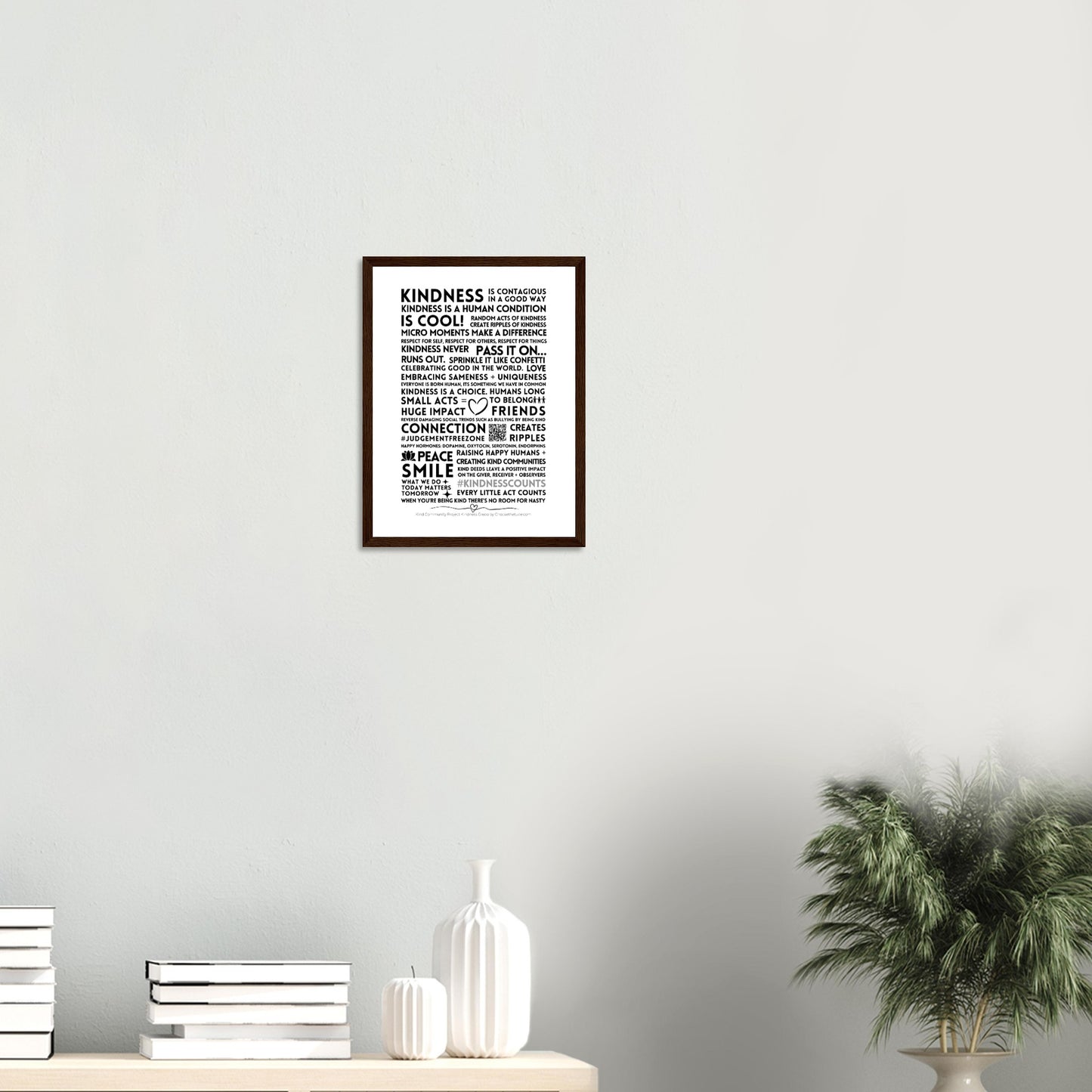 Kindness Creed Premium Matte Paper Wooden Framed Poster