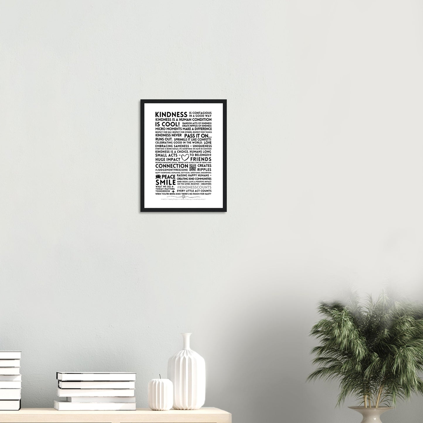 Kindness Creed Premium Matte Paper Wooden Framed Poster