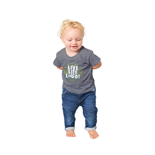 Live Life Loud Green Classic Baby Crewneck T-shirt