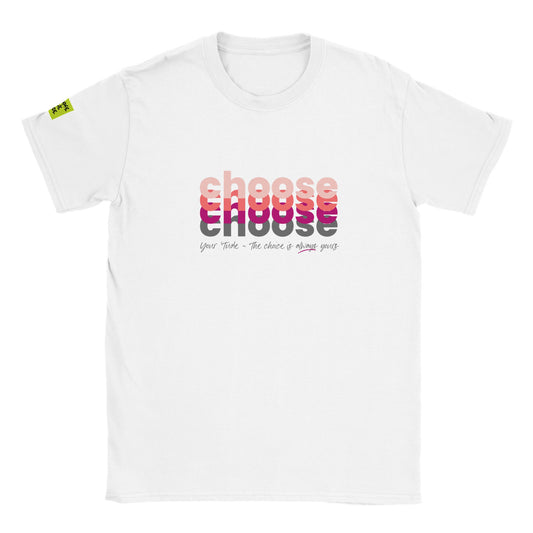 Choose Pink Classic Kids Crewneck T-shirt