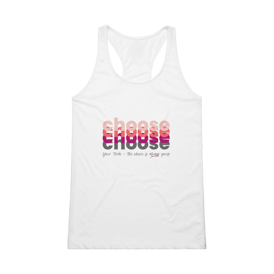 Choose Pink Performance Womens Tank Top