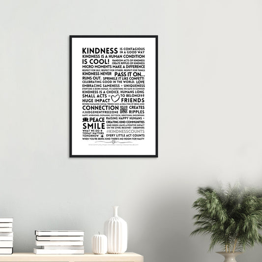Kindness Creed Premium Matte Paper Wooden Framed Poster